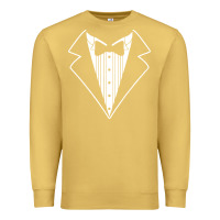Antique Gold fake tux tuxedo suit tie Premium Sweatshirt - artisFamous