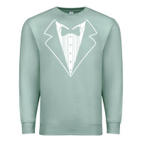 Seafoam fake tux tuxedo suit tie Premium Sweatshirt - artisFamous