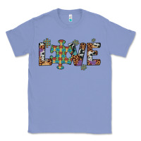 Colony Blue love autism awareness leopard cowhide Classic Tee - Artiststas