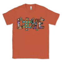 Copper love autism awareness leopard cowhide Classic Tee - Artiststas