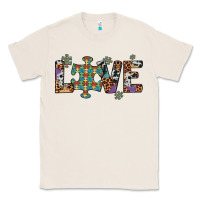Natural love autism awareness leopard cowhide Classic Tee - Artiststas