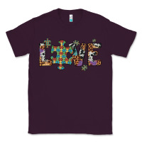 Plum love autism awareness leopard cowhide Classic Tee - Artiststas