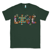 Sports Green love autism awareness leopard cowhide Classic Tee - Artiststas