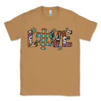 Toasted Coconut love autism awareness leopard cowhide Classic Tee - Artiststas