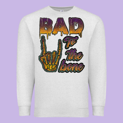 Bad To The Bone Premium Sweatshirt Designed By Jahusdesignshop