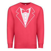 Cardinal fake tux tuxedo suit tie Premium Sweatshirt - artisFamous