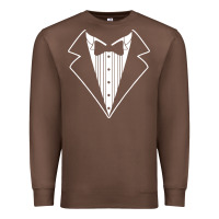 Chestnut fake tux tuxedo suit tie Premium Sweatshirt - artisFamous