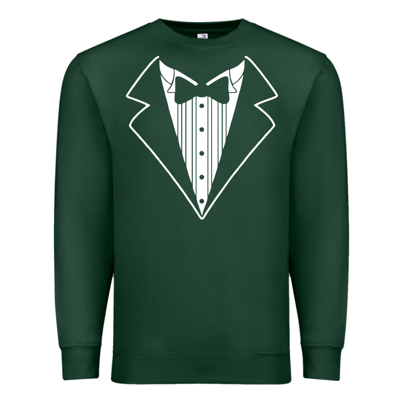Fake Tux Tuxedo Suit Tie Premium Sweatshirt by artisFamous | Teevron