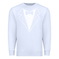White fake tux tuxedo suit tie Premium Sweatshirt - artisFamous