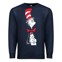 Navy dr seuss the cat in the hat Premium Sweatshirt - artisFamous