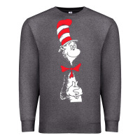 Charcoal Heather dr seuss the cat in the hat Premium Sweatshirt - artisFamous