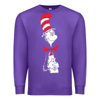 Purple dr seuss the cat in the hat Premium Sweatshirt - artisFamous