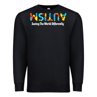 Black autism seeing the world differently Premium Sweatshirt - artisFamous