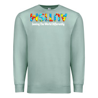 Seafoam autism seeing the world differently Premium Sweatshirt - artisFamous