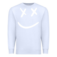 White x eyed smiley face x eyes smiling Premium Sweatshirt - artisFamous