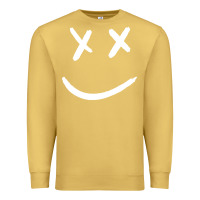 Antique Gold x eyed smiley face x eyes smiling Premium Sweatshirt - artisFamous
