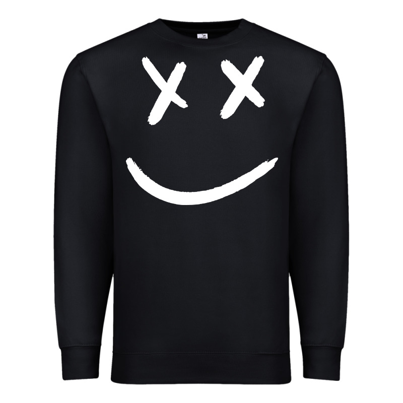 X Eyed Smiley Face X Eyes Smiling Premium Sweatshirt by artisFamous | Teevron