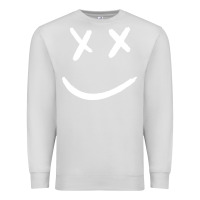 Dove Grey x eyed smiley face x eyes smiling Premium Sweatshirt - artisFamous