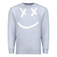 Heather Grey x eyed smiley face x eyes smiling Premium Sweatshirt - artisFamous