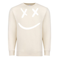 Sandshell x eyed smiley face x eyes smiling Premium Sweatshirt - artisFamous