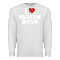Oatmeal Heather i love skater boys Premium Sweatshirt - artisFamous
