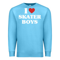 Ocean Blue i love skater boys Premium Sweatshirt - artisFamous