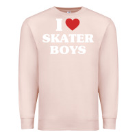 Pale Pink i love skater boys Premium Sweatshirt - artisFamous