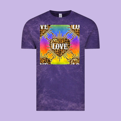 Pride Lgbtq Leopard Love Heart Seamless Pattern Vintage Tee Designed By Bundleandbundleshop