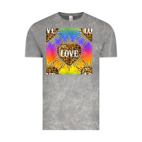 Cloud Rock Pride lgbtq leopard love heart seamless pattern Vintage Tee - BundleAndBundleShop