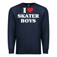 Navy i love skater boys Premium Sweatshirt - artisFamous