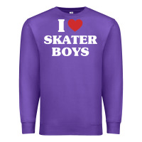 Purple i love skater boys Premium Sweatshirt - artisFamous