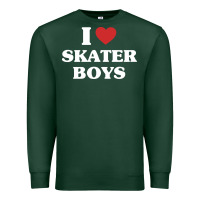 Sports Green i love skater boys Premium Sweatshirt - artisFamous
