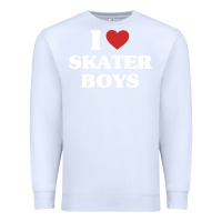 White i love skater boys Premium Sweatshirt - artisFamous
