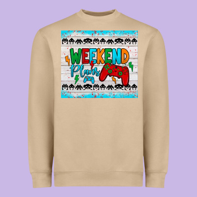 Weekend Plans Heavyweight Sweatshirt Designed By Jahusdesignshop