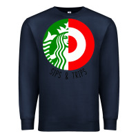 Navy sips and  trips Premium Sweatshirt - artisFamous
