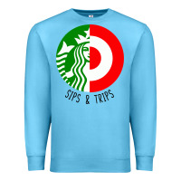 Ocean Blue sips and  trips Premium Sweatshirt - artisFamous