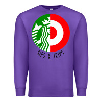 Purple sips and  trips Premium Sweatshirt - artisFamous