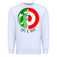 White sips and  trips Premium Sweatshirt - artisFamous