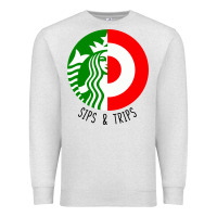 Oatmeal Heather sips and  trips Premium Sweatshirt - artisFamous