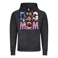 Vintage Black American Dog Mom Vintage Hoodie - CowhideDigitalArt