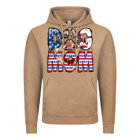 Vintage Coffee American Dog Mom Vintage Hoodie - CowhideDigitalArt
