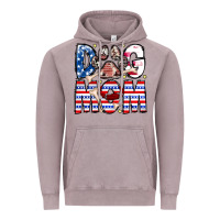 Vintage Zinc American Dog Mom Vintage Hoodie - CowhideDigitalArt