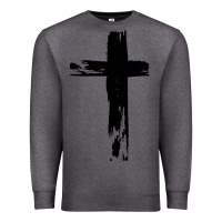 Charcoal Heather tattoo christian Premium Sweatshirt - artisFamous