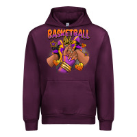 Mauve Wine Basketball life afro girl sneakers Urban Hoodie - RanaPortraitStore