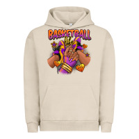Pigment French Oak Basketball life afro girl sneakers Urban Hoodie - RanaPortraitStore