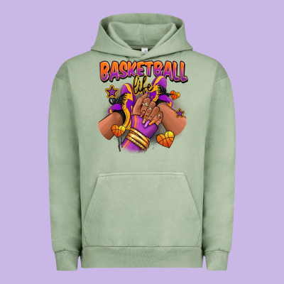 Basketball Life Afro Girl Sneakers Urban Hoodie Designed By Ranaportraitstore
