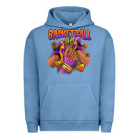 Pigment Pebble Blue Basketball life afro girl sneakers Urban Hoodie - RanaPortraitStore