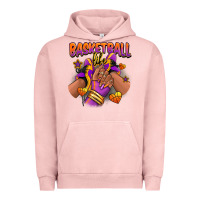 Pigment Salmon Basketball life afro girl sneakers Urban Hoodie - RanaPortraitStore