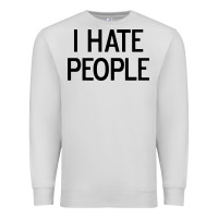 Dove Grey i hate people Premium Sweatshirt - artisFamous