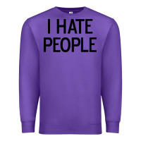 Purple i hate people Premium Sweatshirt - artisFamous